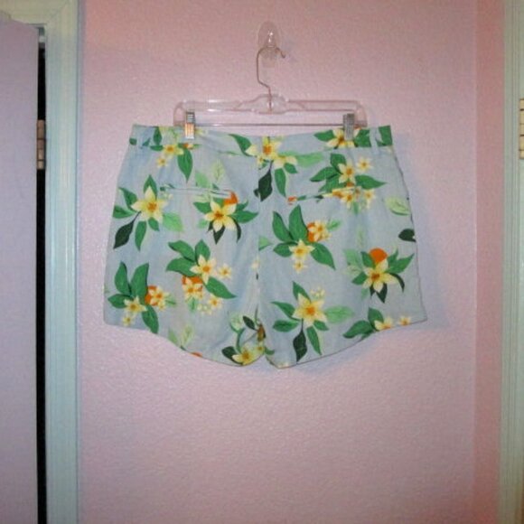 NEW Old Navy LINEN Blend Size 14 SHORTS Everyday HIGH RISE Pockets TROPICAL - Picture 5 of 7